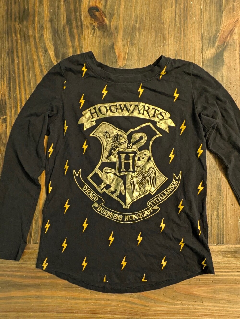 Hogwarts Girls Shirt Long Sleeves Black